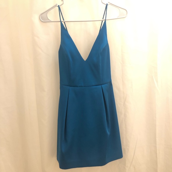 Topshop Blue Satin Dress - Picture 6 of 14